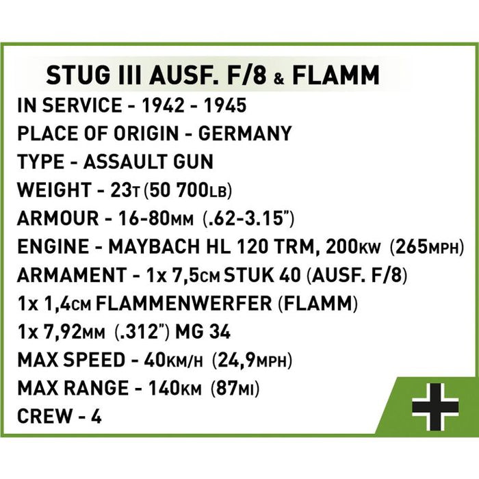 Cobi - World War II - Stug III Ausf F / Flammpanzer (548 Pieces)