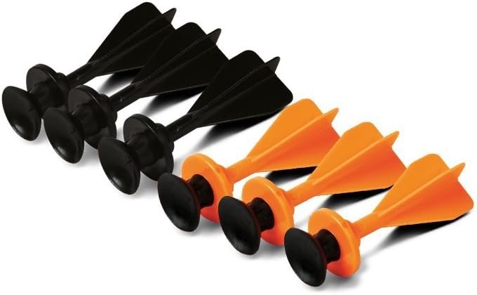 Petron Stealth Spare Black & Orange Sucker Darts (Pack Of 6)