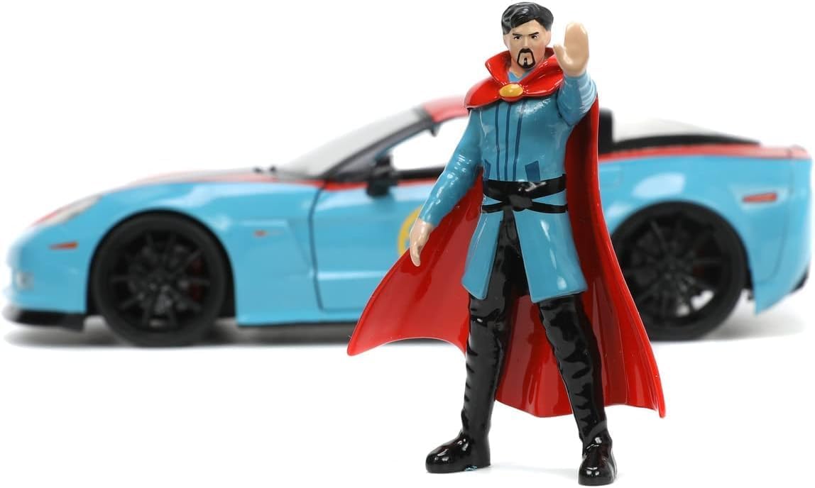 Jada - Marvel Doctor Strange 2006 Chevy Corvette Z06 1:24  Die-Cast Model Vehicle With Figure