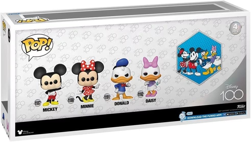 Funko - Disney 100: Mickey & Friends 4PK (Mickey, Minnie, Donald, Daisy) POP! Vinyl