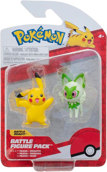 Pokemon - Sprigatito & Pikachu Battle Figure First Partner (2 Pack)