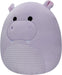 Squishmallows - 7.5" Purple Hippo With Corduroy Belly Plush