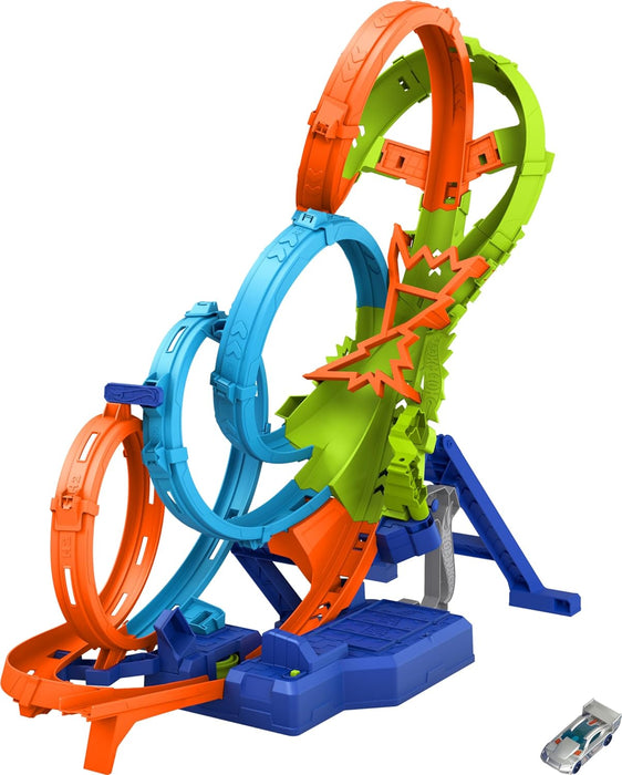 Hot Wheels - 4 Loop Crash Out Playset