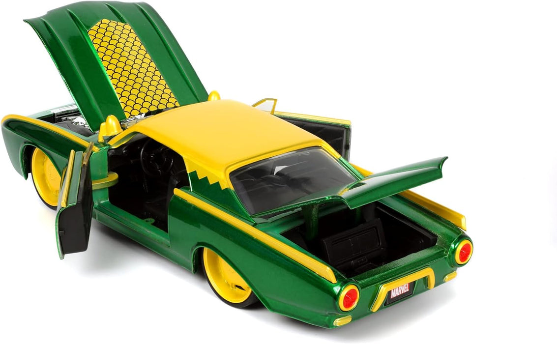 Jada - Marvel Loki 1963 Ford Thunderbird 1:24 Die-Cast Model Vehicle With Loki Figure