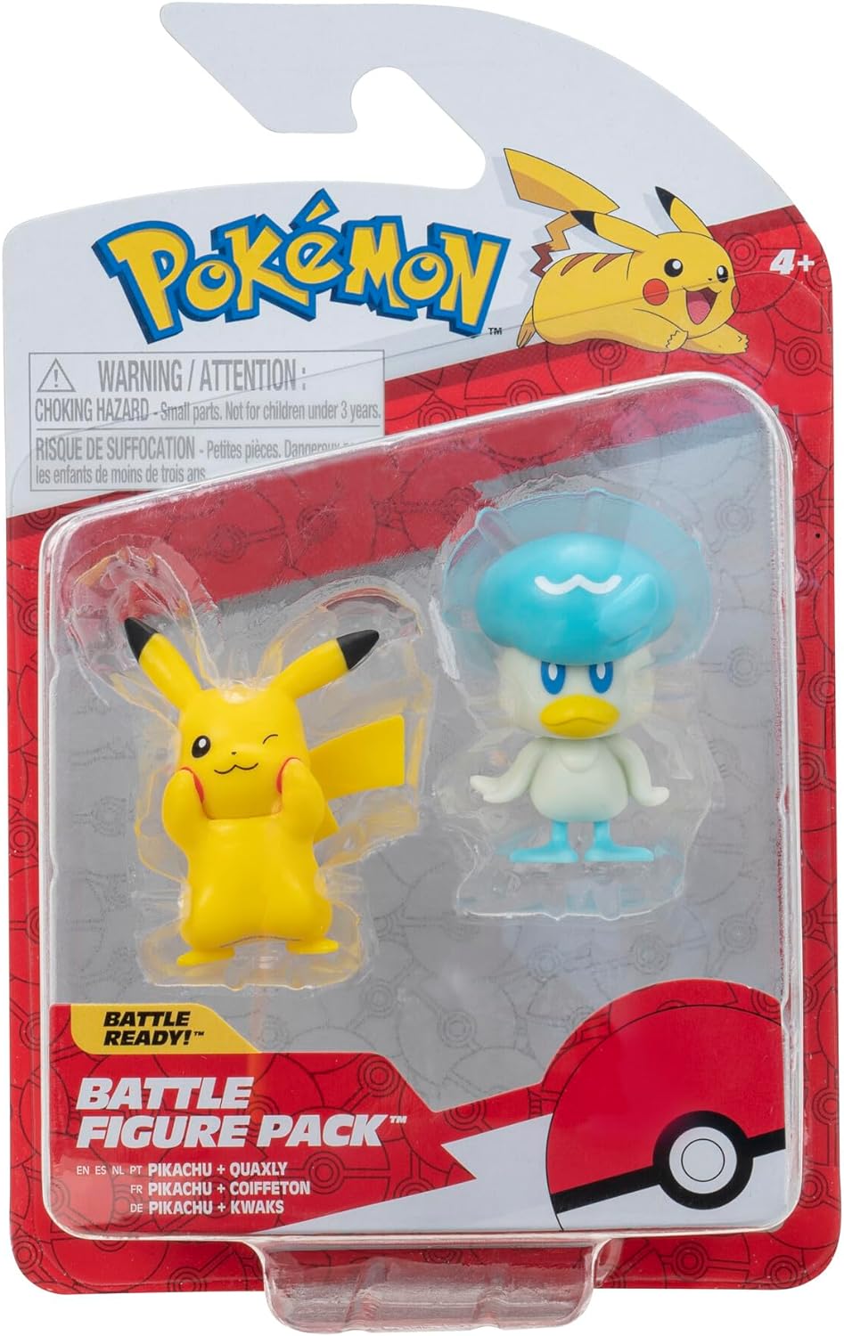 Pokemon - Battle Figure First Partner 2 Pack (Quaxly & Pikachu #8 ...