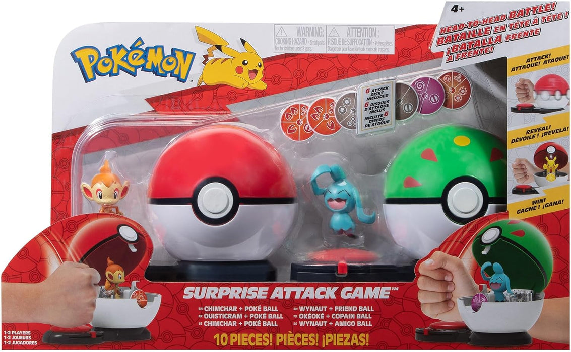 Pokemon - Surprise Attack Game (Chimchar + Poke Ball, Wynaut + Friend Ball)