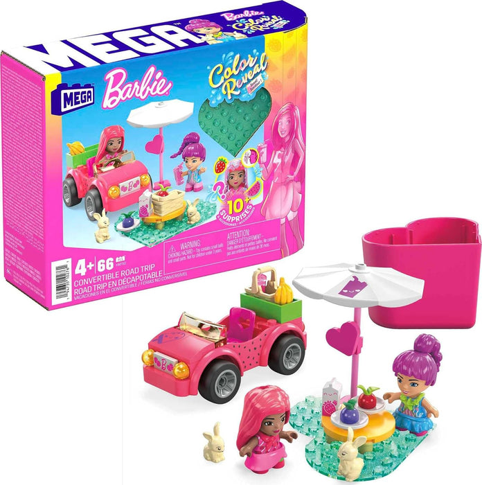 Mega Bloks -  Barbie Colour Reveal Convertible Road Trip