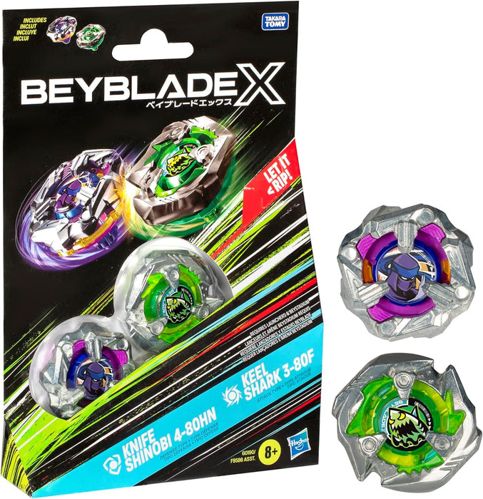 Beyblade X Knife Shinobi and Keel Shark Dual Pack