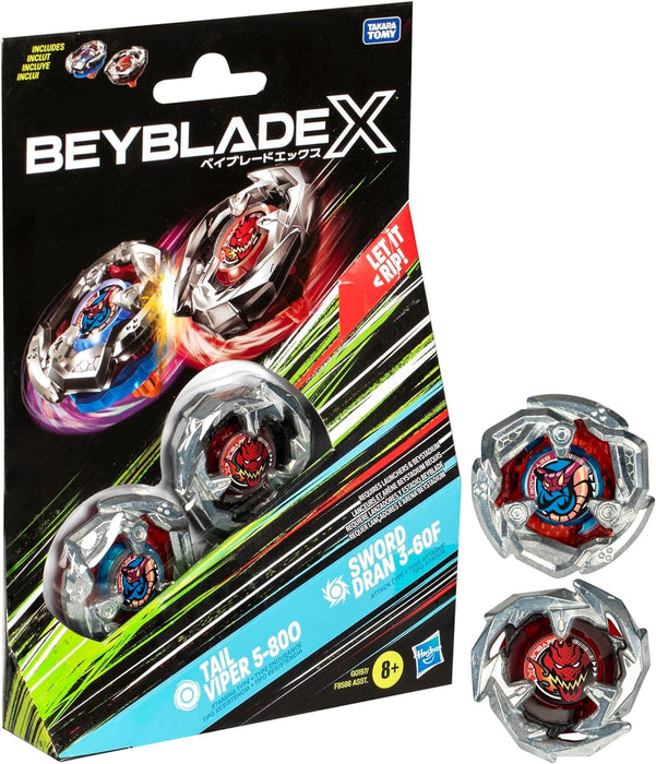 Beyblade X - Tail Viper 5-800 & Sword Dran 3-60F Dual Pack