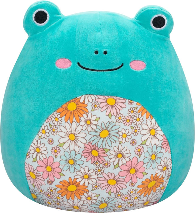 Squishmallows – 7.5"Aqua Frog With Floral Belly Plush