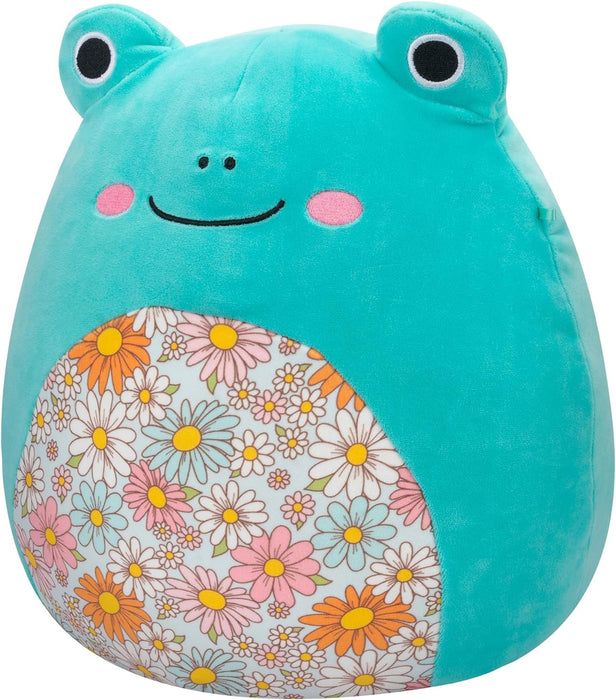 Squishmallows – 7.5"Aqua Frog With Floral Belly Plush