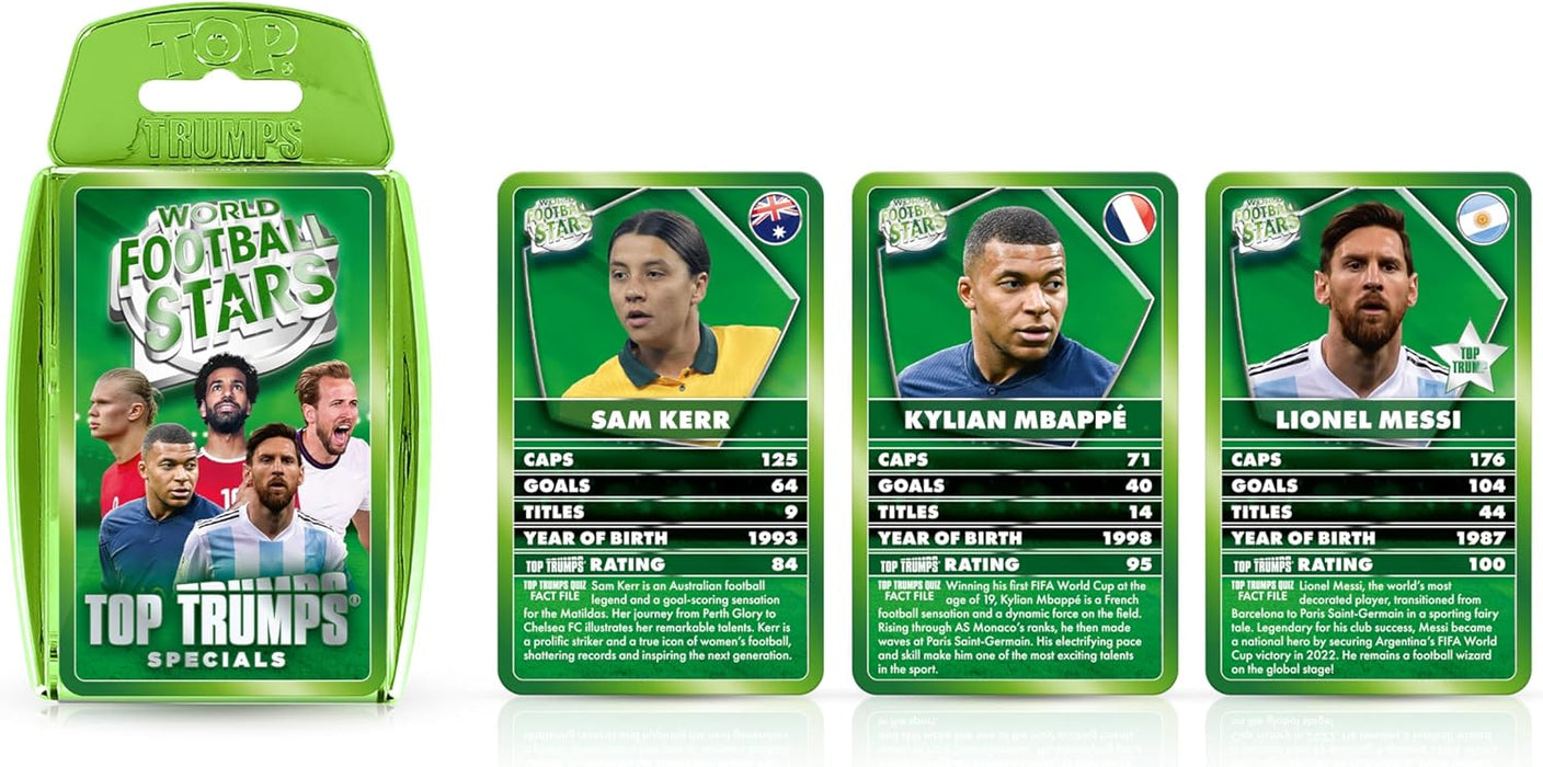 Top Trumps Specials: World Football Stars 2024 Green