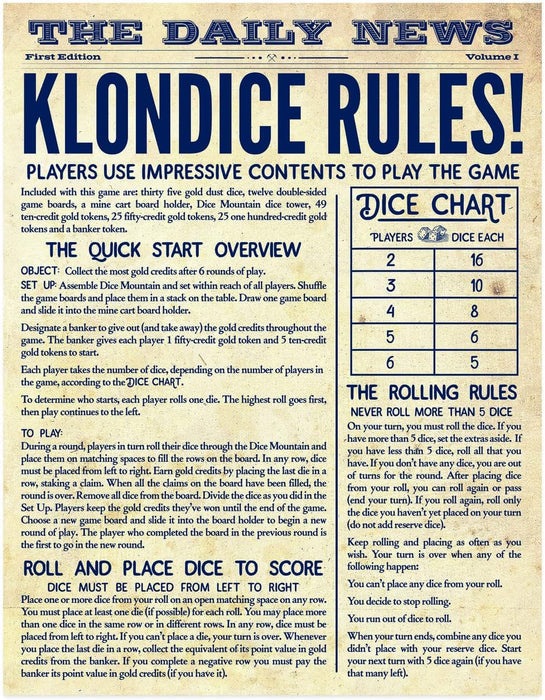 Klondice Board Game