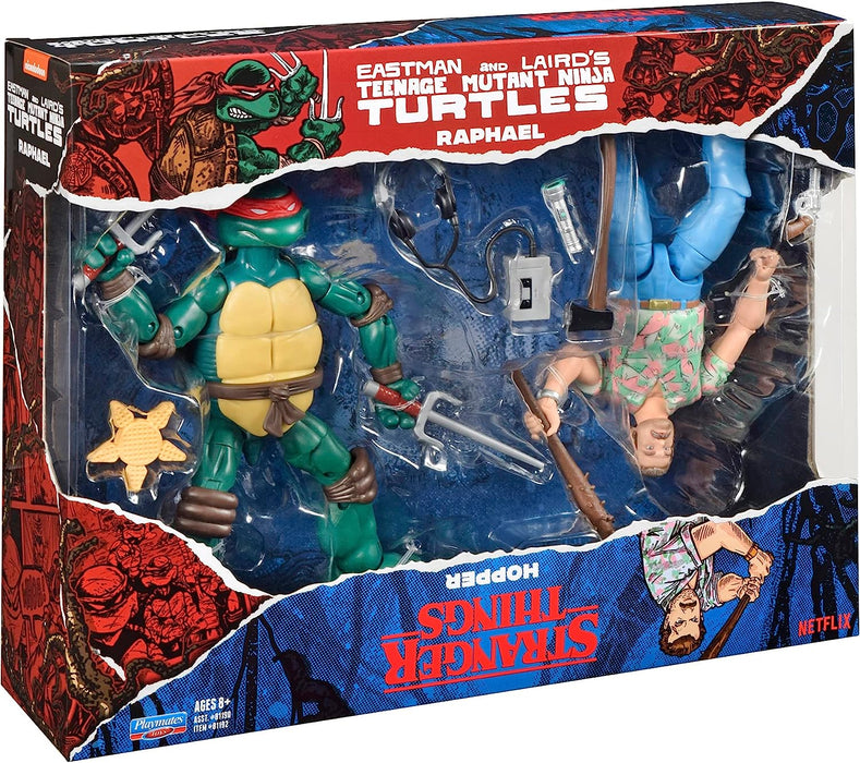 Teenage Mutant Ninja Turtles vs Stranger Things  - Raphael & Hopper Figure Set