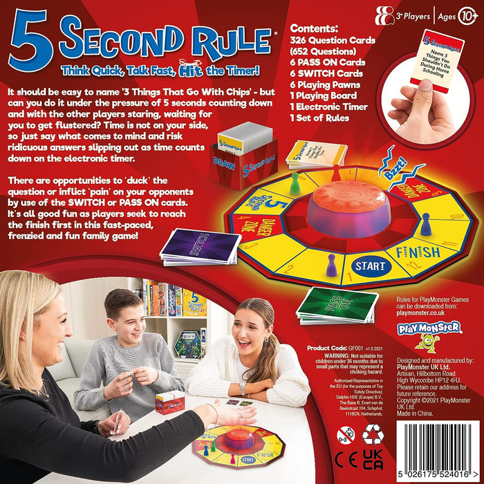 5 Second Rule Electronic Family Board Game