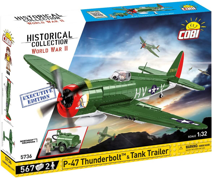 Cobi - World War II - P-47 THUNDERBOLT and TANK TRAILER (567 Pieces)