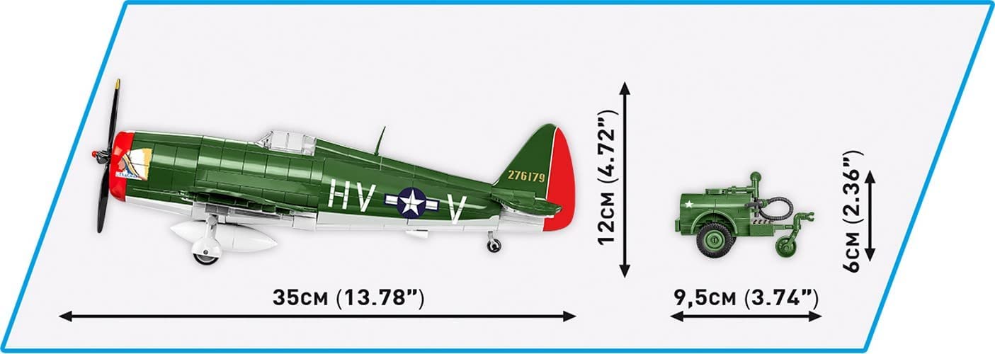 Cobi - World War II - P-47 THUNDERBOLT and TANK TRAILER (567 Pieces)