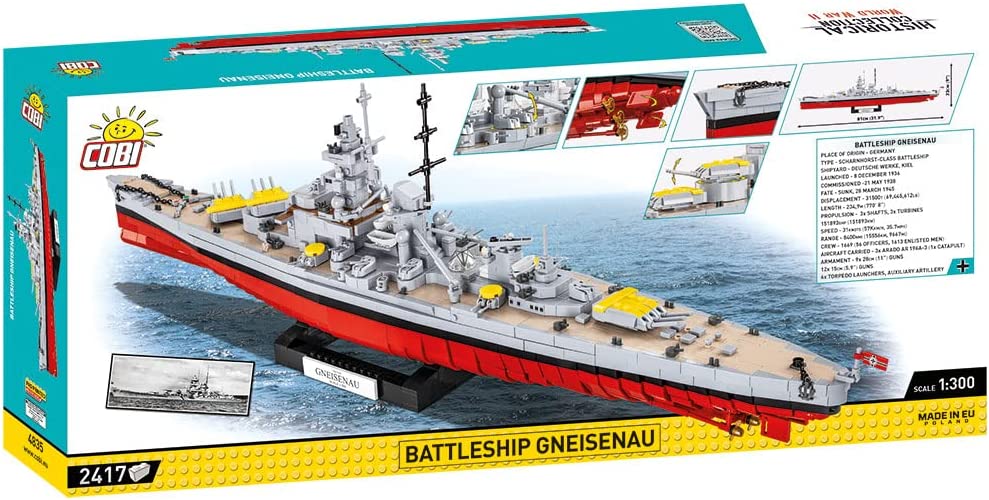 COBI - World War II Warships - GNEISENAU 2,417 pieces