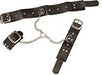 WIDDMAN Fancy Dress Leather Chain Studded Neck/Wrist Cuffs