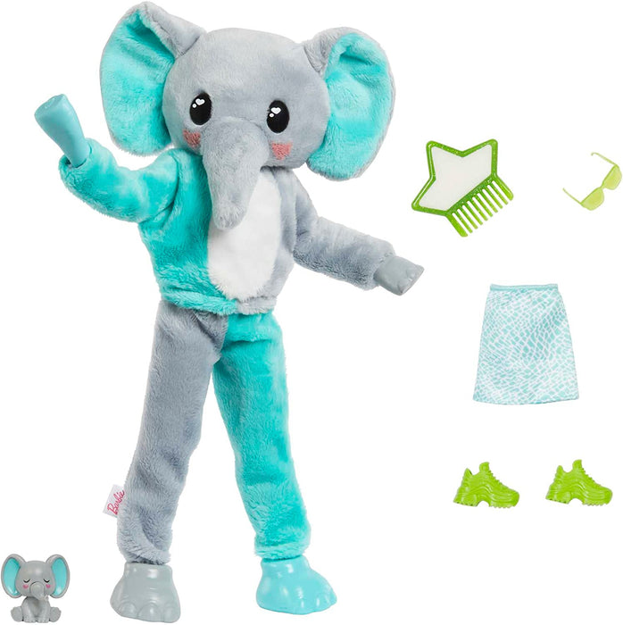 Barbie - Cutie Reveal - Doll With Plush Elephant Costume