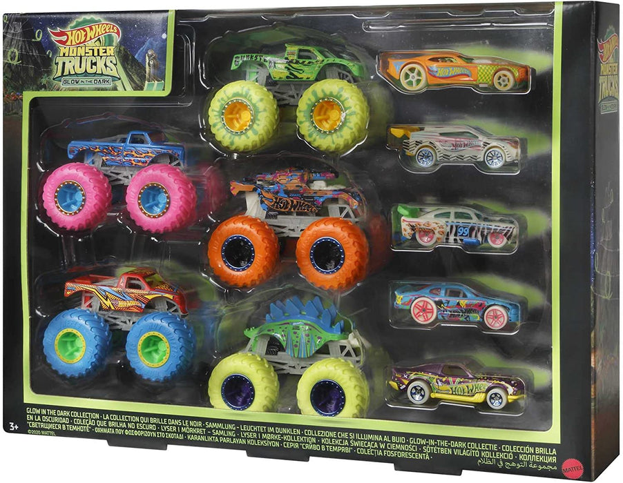 Hot Wheels - Monster Truck Glow In The Dark Car Bundle