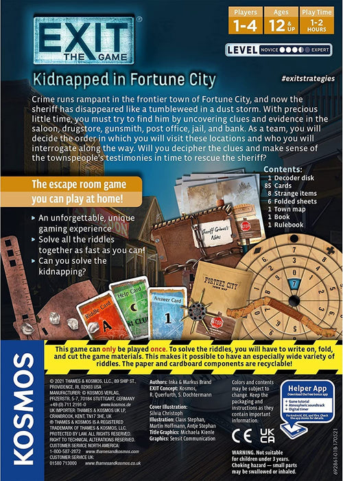 EXIT: Kidnapped in Fortune City Board Game