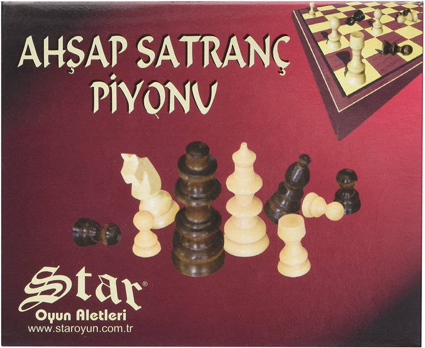 Staroyun1050224 11 x 13.5 x 4 cm Wooden Chessman No 1 Chess Set