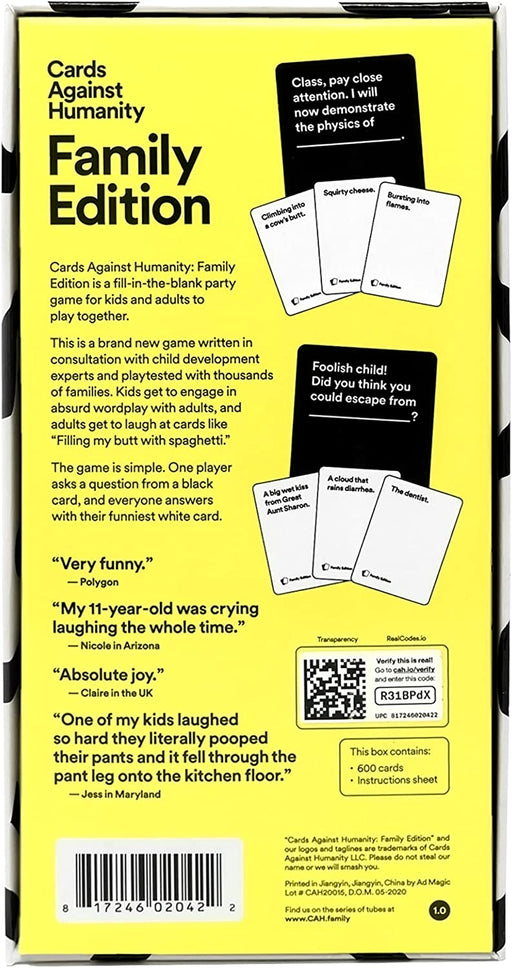 Cards Against Humanity - Family Edition Card Game