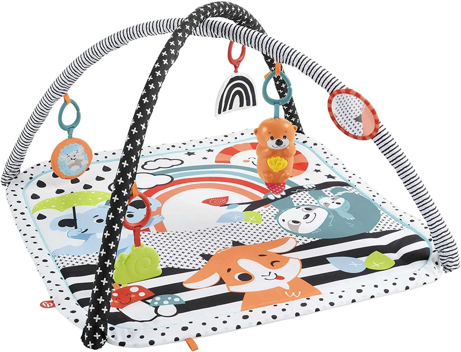 Fisher Price 3 in 1 Music Glow and Grow Gym Activity Play Mat REACTIVE Toys