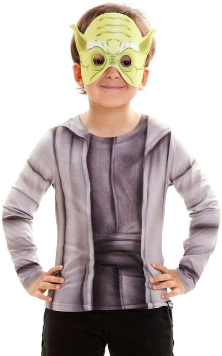 Viving Costumes Yoda Boy's Long Sleeve T-Shirt  (4-6 Years)