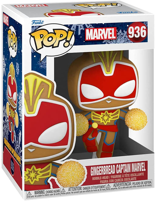 Funko - Marvel: Marvel Holiday (Gingerbread Captain Marvel) POP! Vinyl